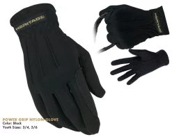 Heritage Power Grip Nylon Gloves, Sizes 3 - 7