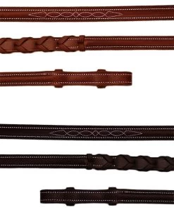 Bobby's Fancy Stitched & Plain Raised Laced Reins, Three Sizes
