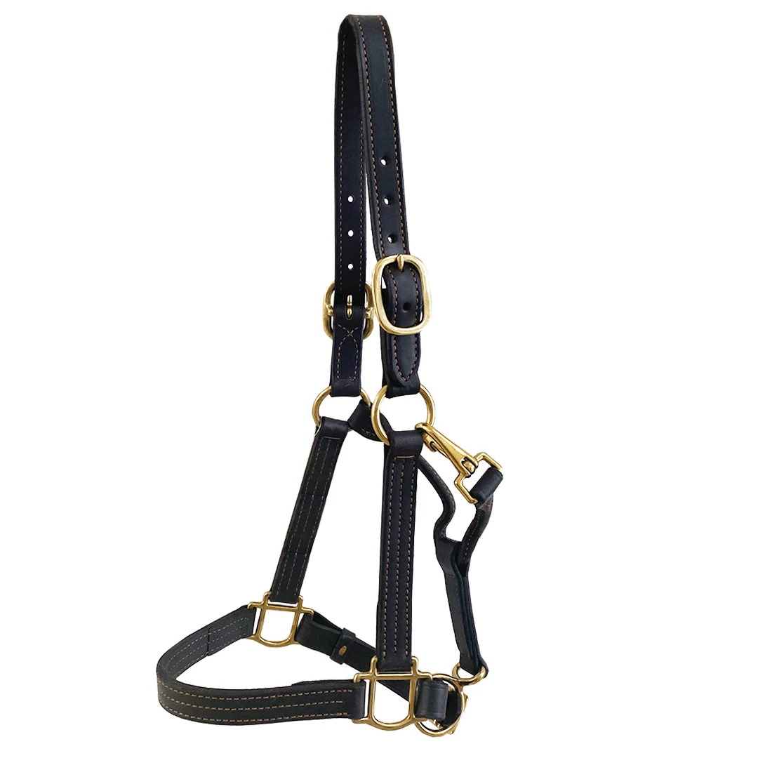 Deluxe Triple Stitched Track Halter With Solid Brass Hardware, Cob