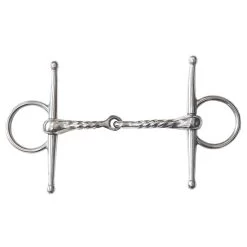 British Full Cheek Fast Twist Snaffle, 4", 4.25", 4.5", 4.75"
