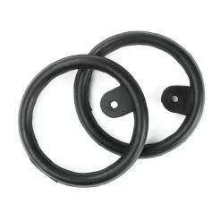 Eco Pure Peacock Rubber Rings With Tabs, Black