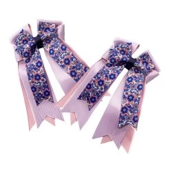 Belle & Bow Show Bows, Flower Power, Lavender/Pink/Navy