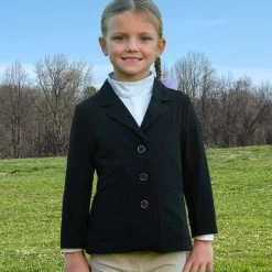 Belle & Bow Featherweight Show Coat, Black, Sizes 2 - 10 Years