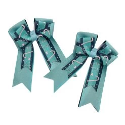 Belle & Bow Holiday Show Bows, Gingerbread Men, Turrquoise