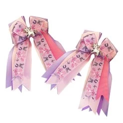 Belle & Bow Show Bows, Ponies And Bows On Lavender And Pink