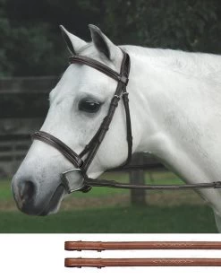 Bobby's Padded, CONTOUR Crown, Fancy Bridle With Fancy Reins