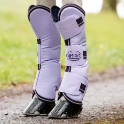 Amigo Shipping Boots , Lavender/Plum/Silver, Set Of 4