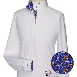 Essex Classics Danny & Ron's Rescue Shirt, Dogs On Blue, Girls Sizes S - XL