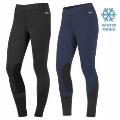 Kerrits Kids Sit Tight Windpro Kneepatch Breech, Black & Indigo