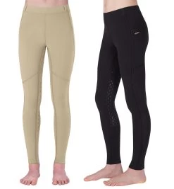 Kerrits Kids Ice Fil Tech Tight, Black & Tan