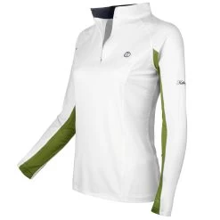 Kathryn Lily ProAir2 Sunshirt, White With Sage/Navy, Childs XS - L