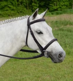 Nunn Finer Giulia Wide Noseband, Padded Bridle, Havana, Pony & Cob
