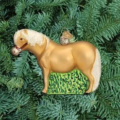 Old World Christmas Glass Palomino Pony Ornament
