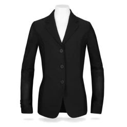 R J Classics Harmony Jr MESH Show Coat, Black, Sizes 8 - 18