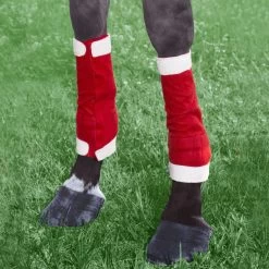Holiday Horse Wear, Santa Leg Wraps, Set Of 4