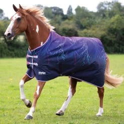 Shires Tempest Original Turnout Rain Sheet, Purple Lightning, 48" - 69"