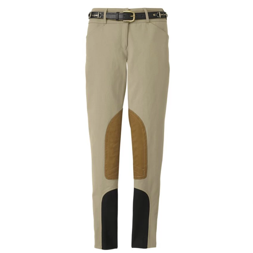 Tailored Sportsman Girls Trophy Hunter Sock Bottom Breech, Tan, Front Zip, Sizes 8 - 16
