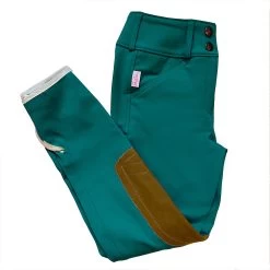 Tailored Sportsman Girls Trophy Hunter Low Rise Breech, Peacock, Front Zip, Sizes 10 - 16