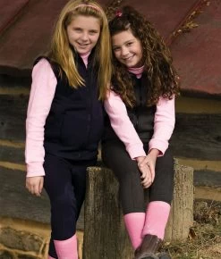 TuffRider Children's Unifleece Pull On Breech, Black, Navy & Sand