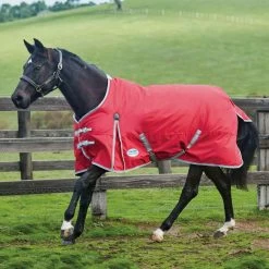Weatherbeeta Comfitec Classic Medium Turnout, Red/Silver/Navy, 48" - 69"